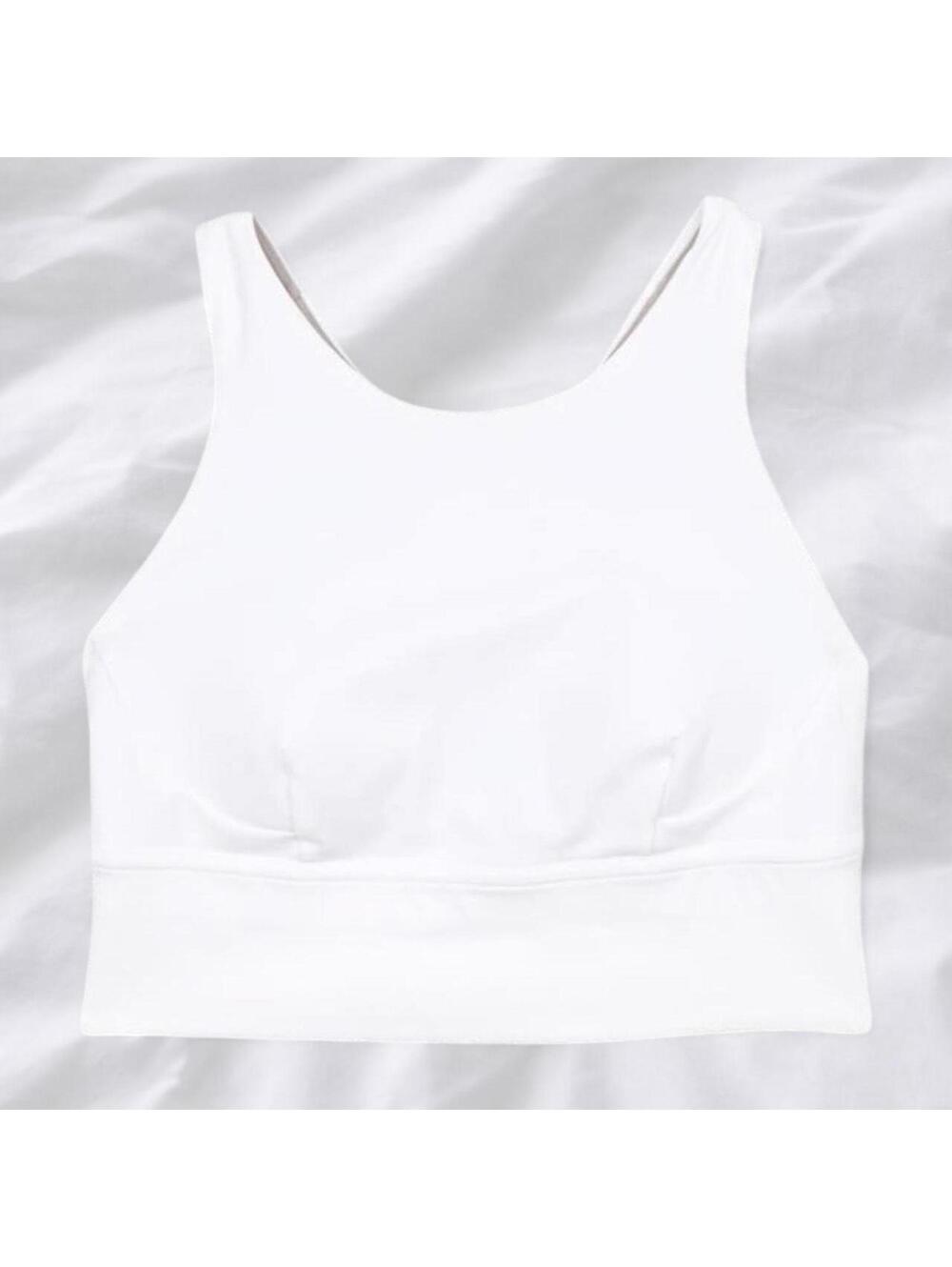White Lululemon high neck top/bra